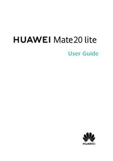 Huawei Mate 20 Lite manual. Tablet Instructions.
